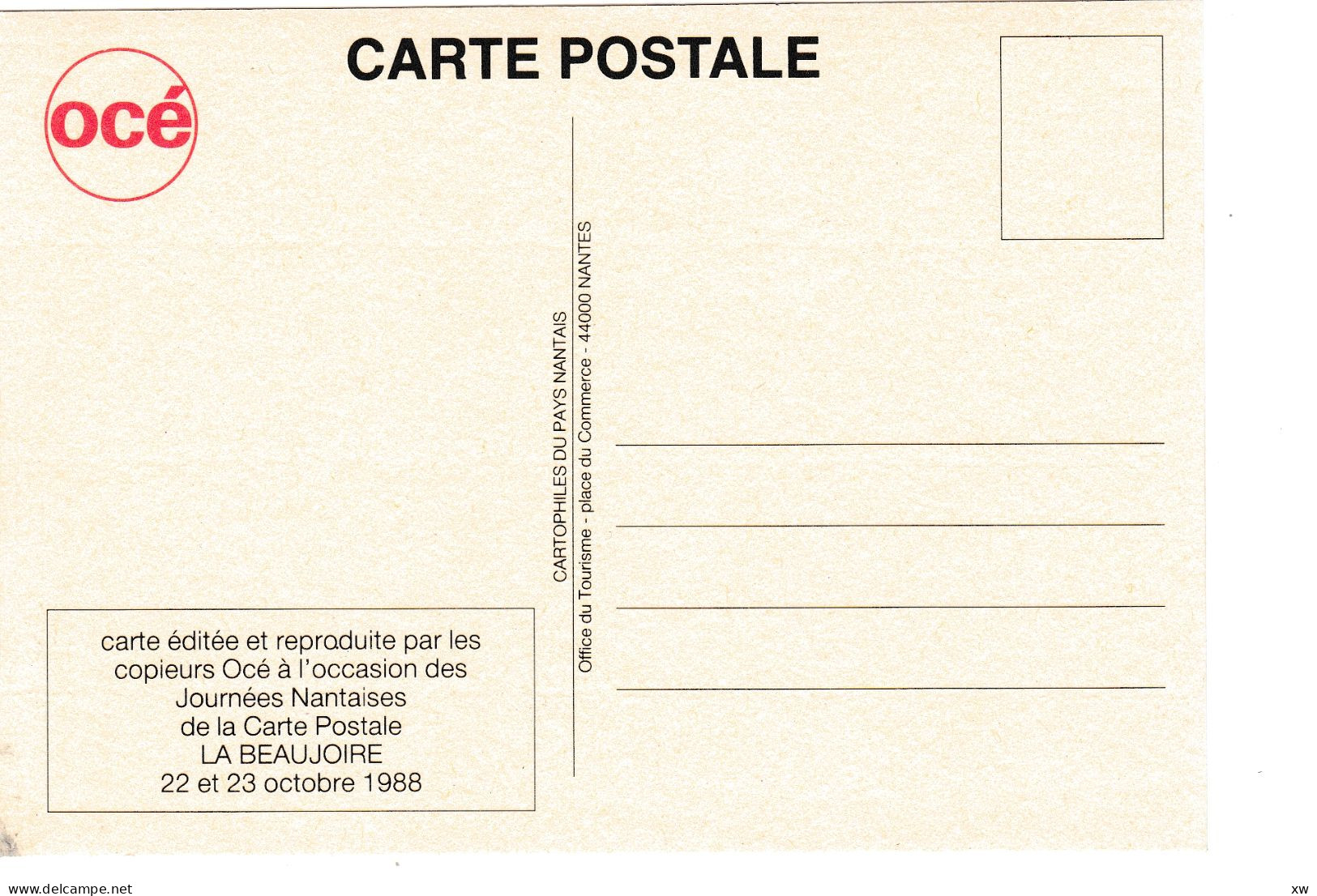 ILLUSTRATEUR - CPM Barberousse Carte Privée Océ Journées Nantaises De La Carte Postale Nantes 1988 - 21-04-24 - Barberousse