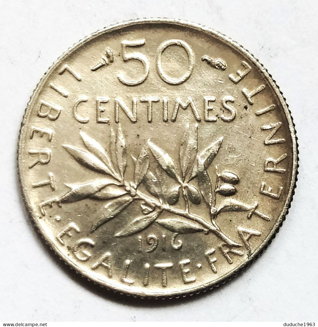 France - 50 Centimes Argent 1916 - 50 Centimes