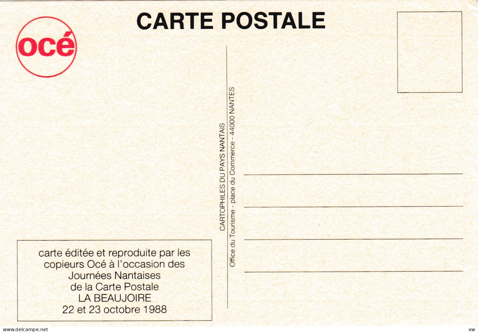 ILLUSTRATEUR - CPM Barberousse Carte Privée Océ Journées Nantaises De La Carte Postale Nantes 1988 - 21-04-24 - Barberousse