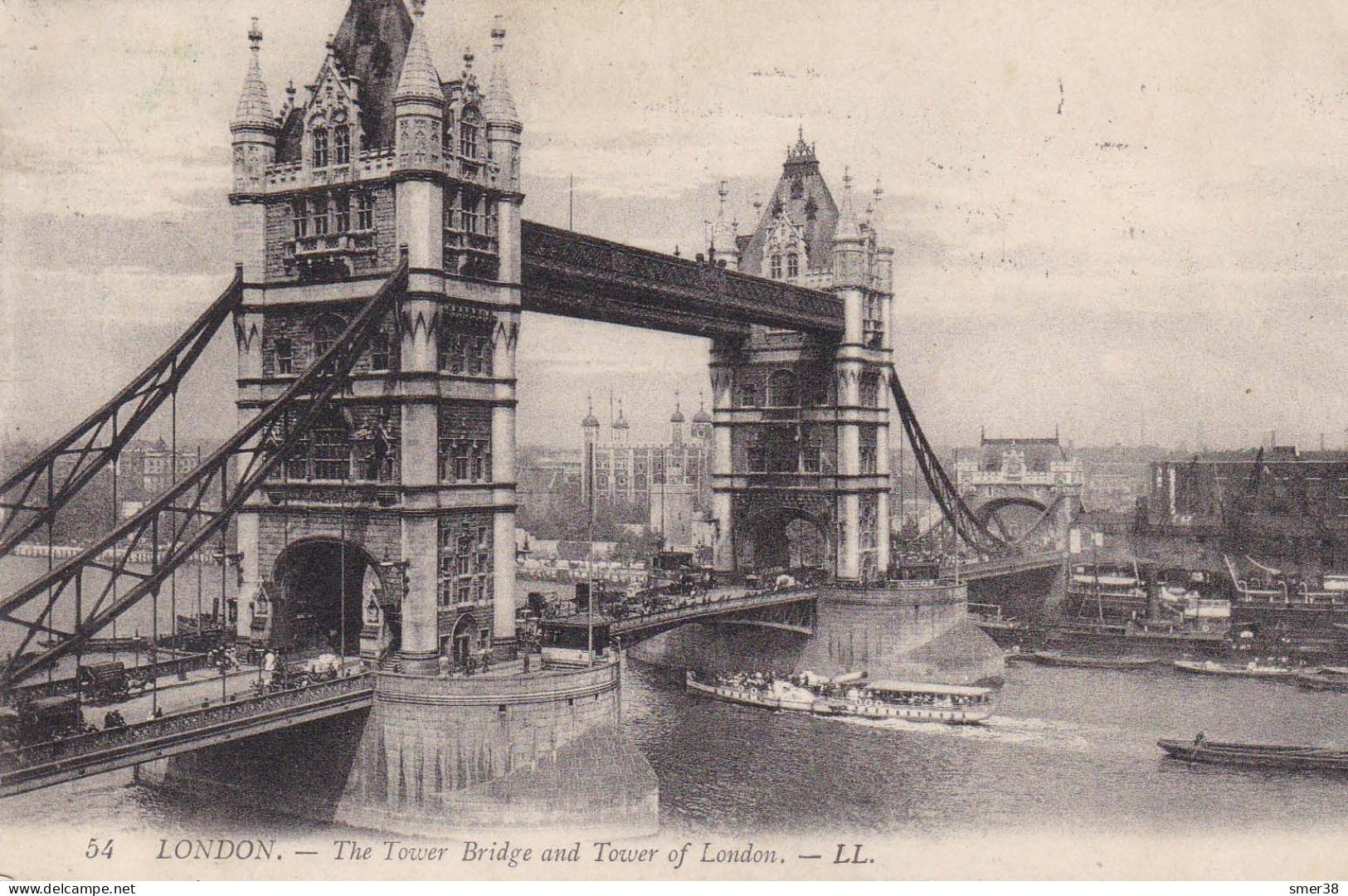 Angleterre - London  - The Tower Bridge And Tower Of London - Cpa - Tower Of London