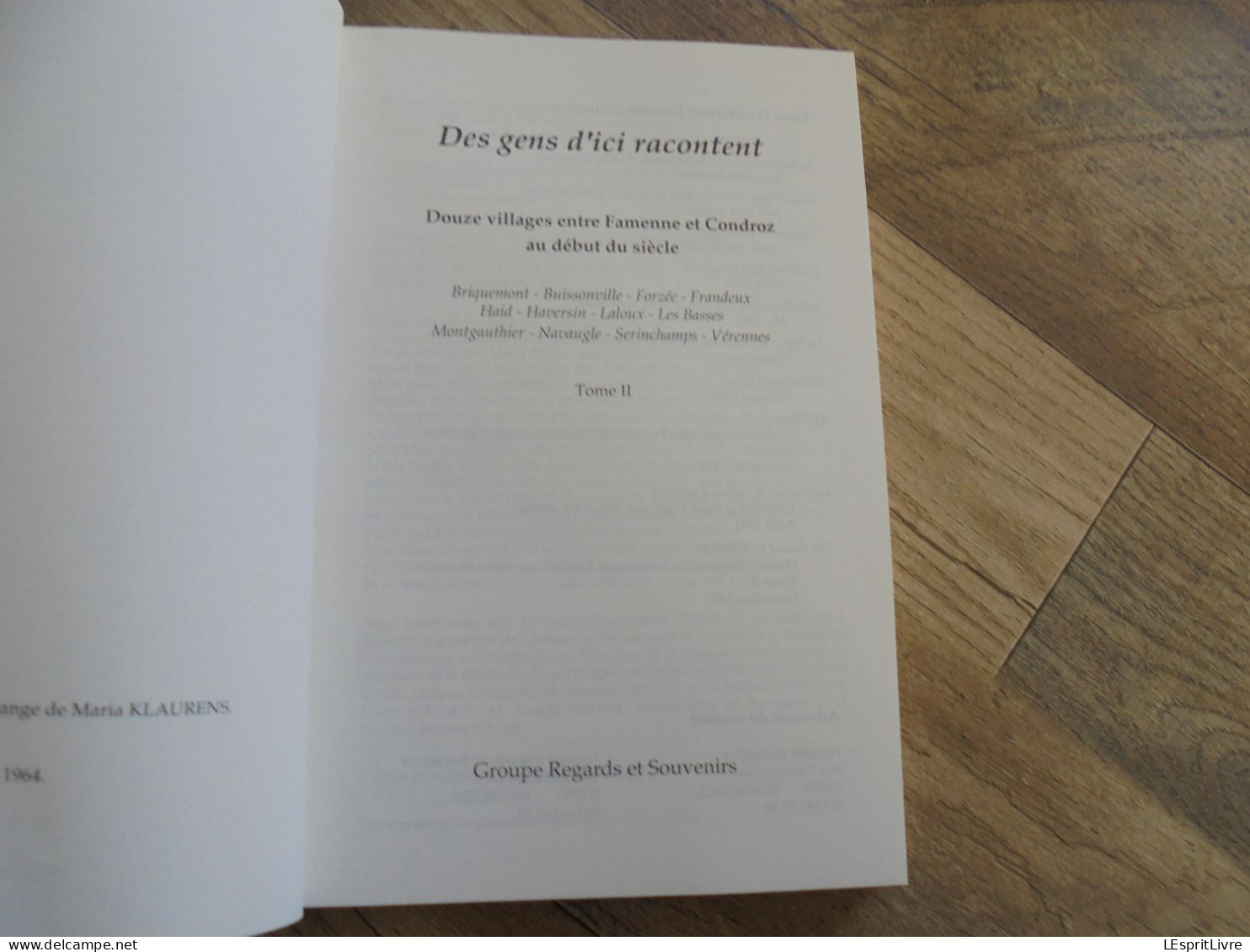 DES GENS D'ICI RACONTENT T 2 Briquemont Haversin Forzée Montgauthier Buissonville Haid Industries Brasserie Serinchamps - Belgien