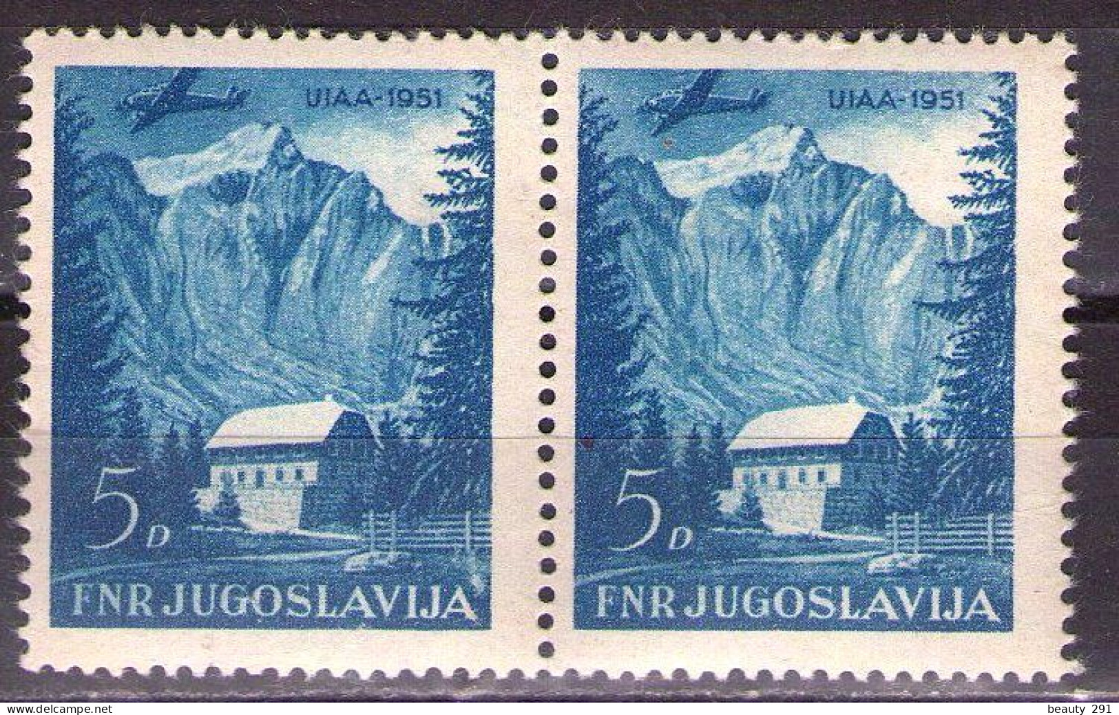 Yugoslavia 1951 - Airmail-Alpinists - Mi 656 - MNH**VF - Unused Stamps