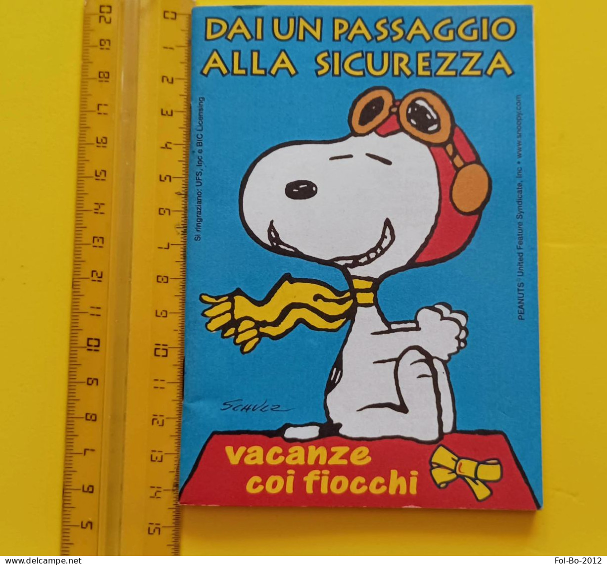 Linus Dépliant Publicitario Peanuts Dai Un Paesaggio Alla Sicurezza - Humoristiques