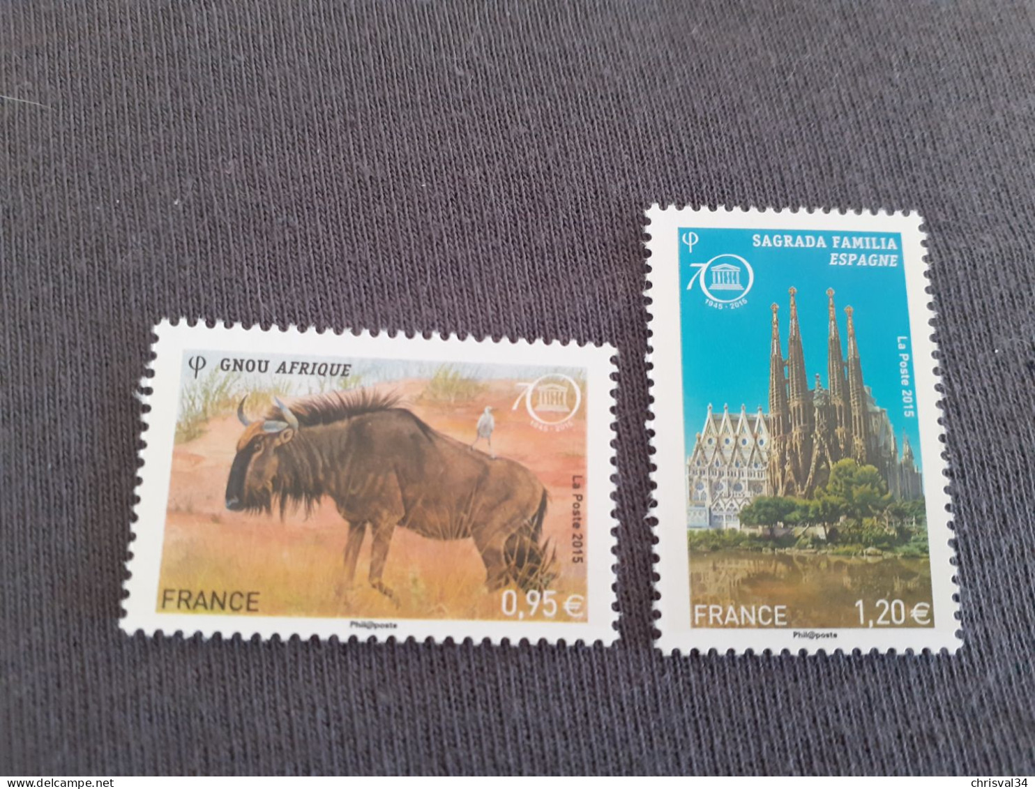 TIMBRES  DE  SERVICE  ANNEE  2015  N  164 / 165  COTE  10,50  EUROS  NEUFS  SANS  CHARNIERES - Ungebraucht