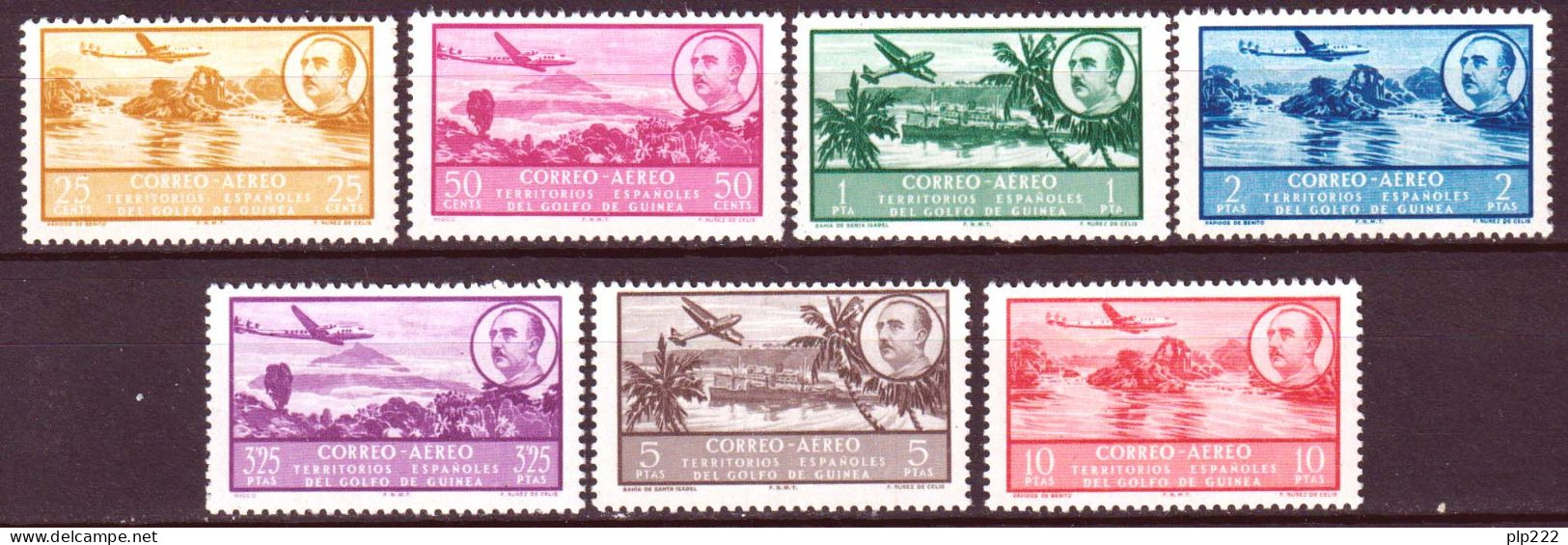 Guinea Spagnola 1951 Posta Aerea Y.T.14/20 **/MNH VF/F - Guinea Espagnole