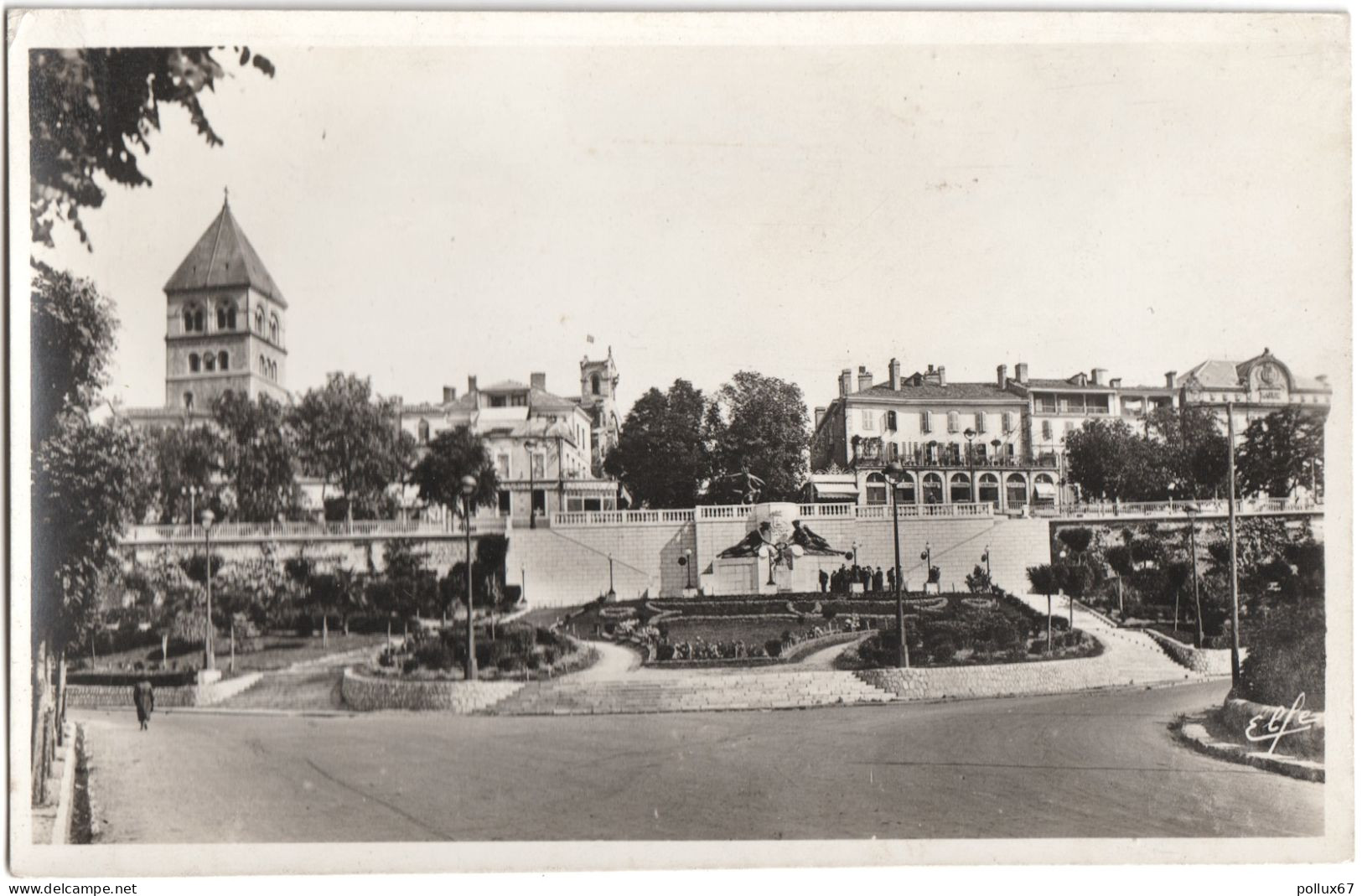 CPSM DE SAINT-GAUDENS  (HAUTE GARONNE)  NOPUVEAUX ESCALIERS DE MARBRE ET BOULEVARD DU MIDI - Saint Gaudens