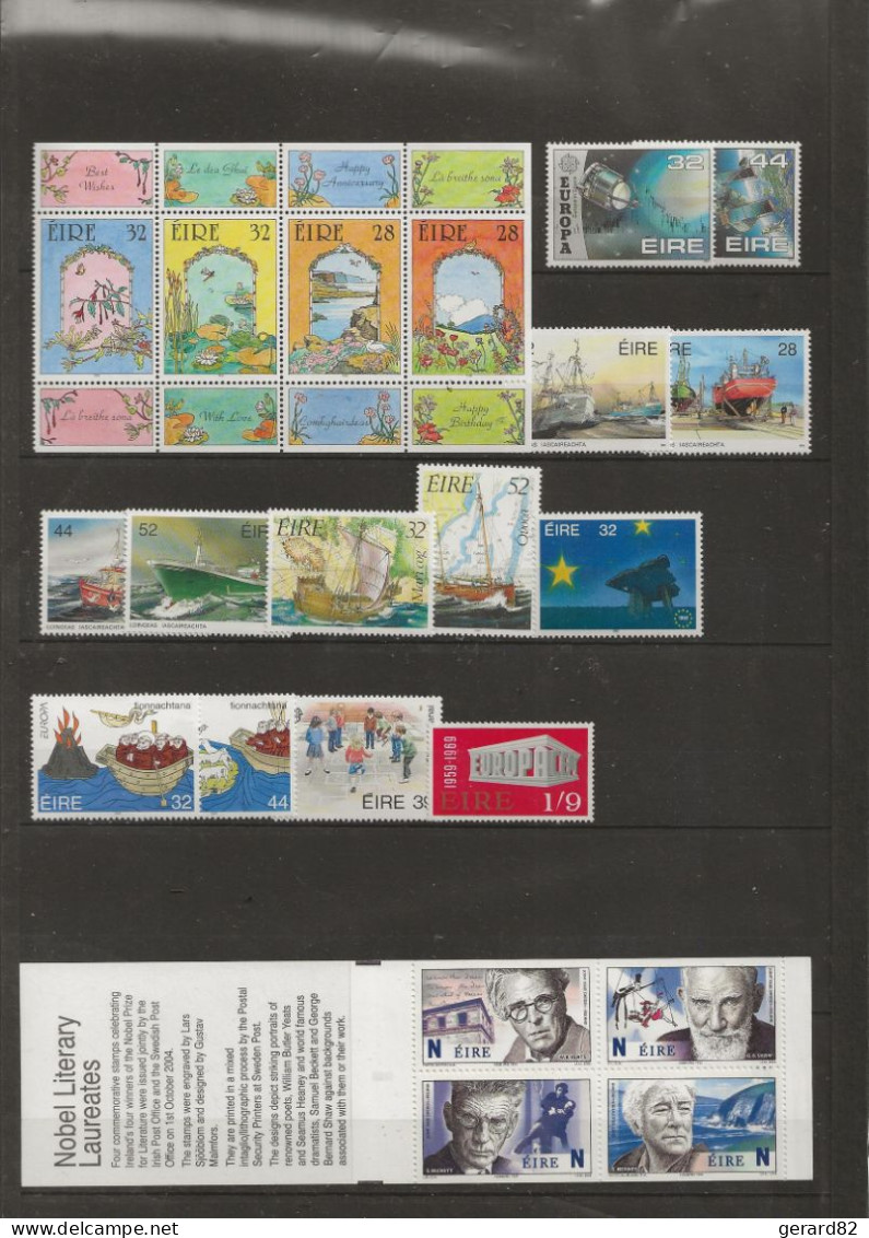 IRLANDE LOT DE 67 TIMBRES + CARNET  N**  BONNE COTE DEPART A MOINS DE 10% - Lots & Serien