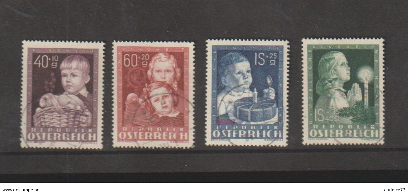 Austria 1949 - Yvert 765/68 Oblitere Côte 100€ - Ongebruikt