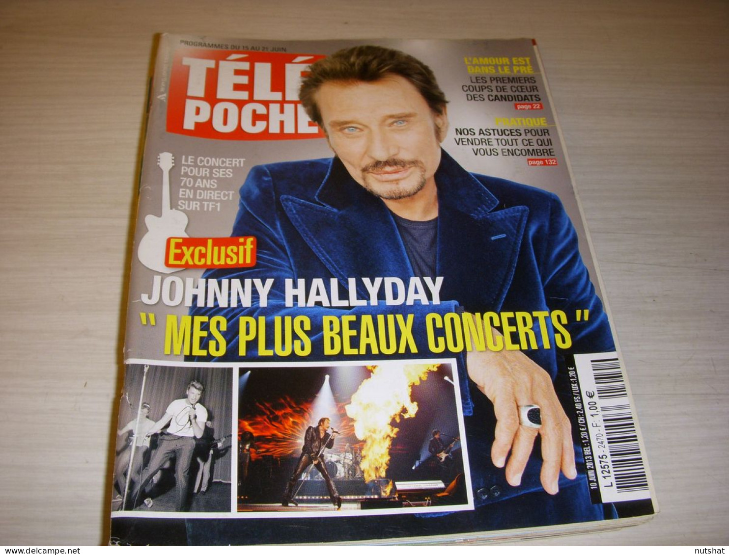 TELE POCHE 2470 10.06.2013 Johnny HALLIDAY Florence PERNEL FALCO S. STEVENIN - Televisione