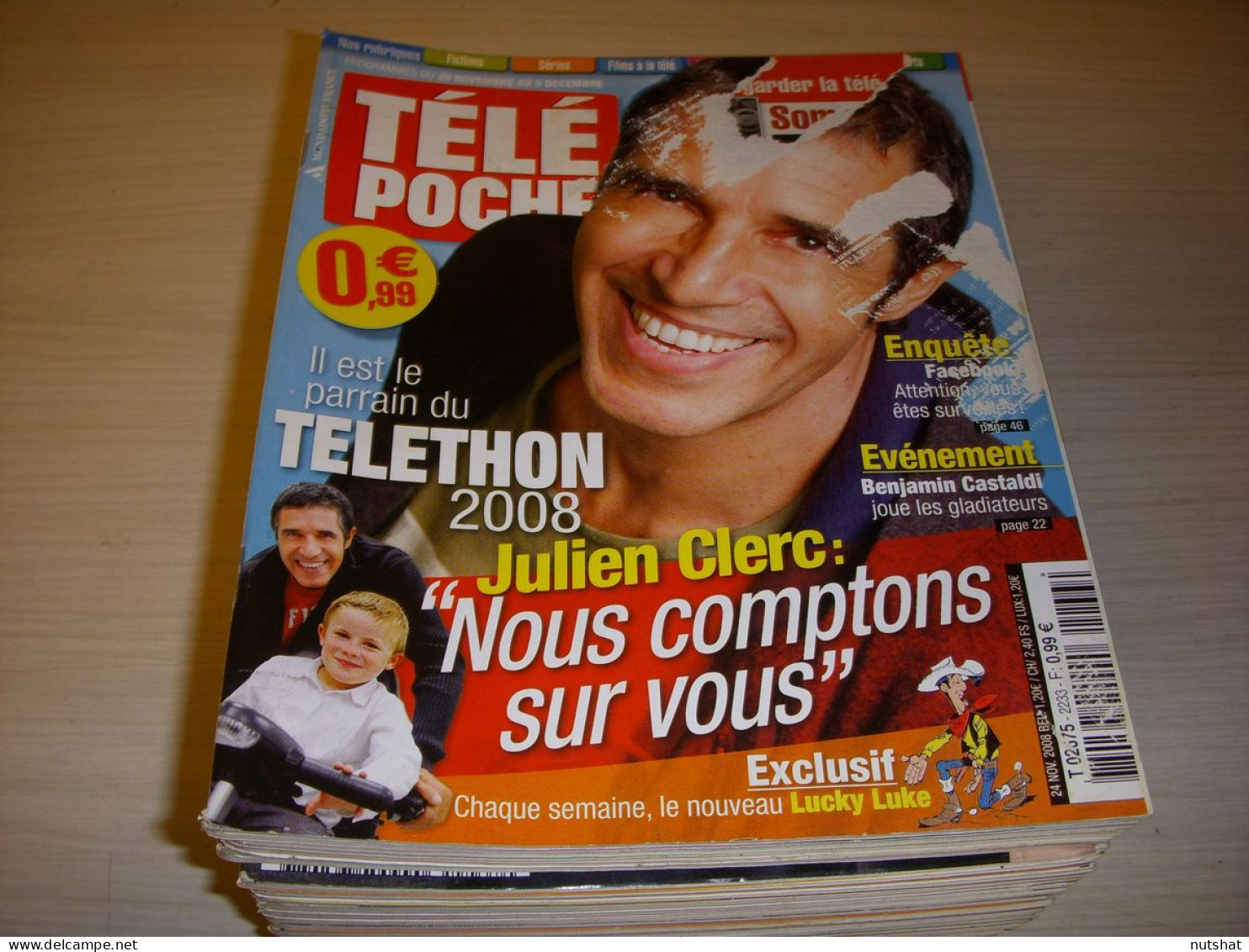 TELE POCHE 2233 24.11.2008 Julien CLERC Benjamin CASTALDI Yael NAIM Tom SELLECK - Télévision