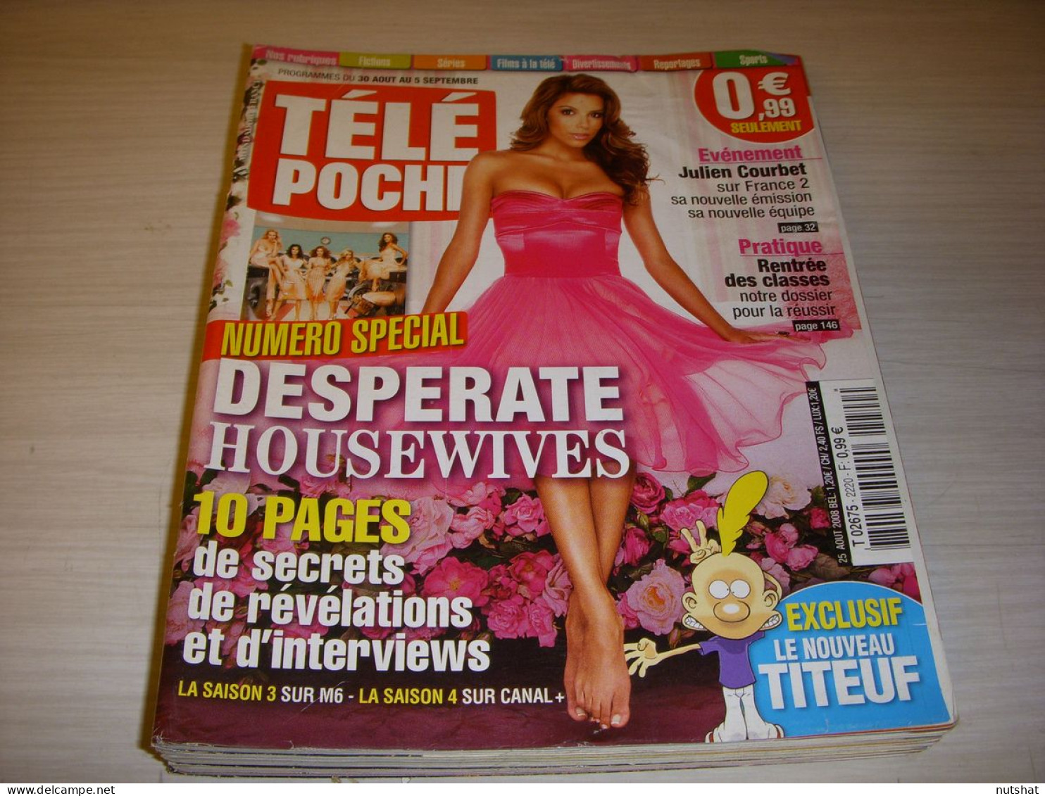 TELE POCHE 2220 25.08.2008 SPECIAL DESPERATE LONGORIA SMALLVILLE ZEP TITEUF - Televisión