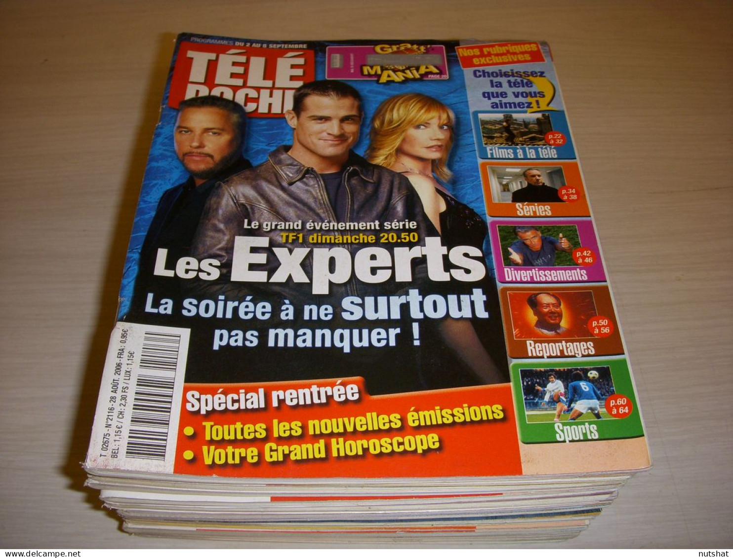 TELE POCHE 2116 28.08.2006 Les EXPERTS George EADS Stephane BERN AKHENATON - Fernsehen