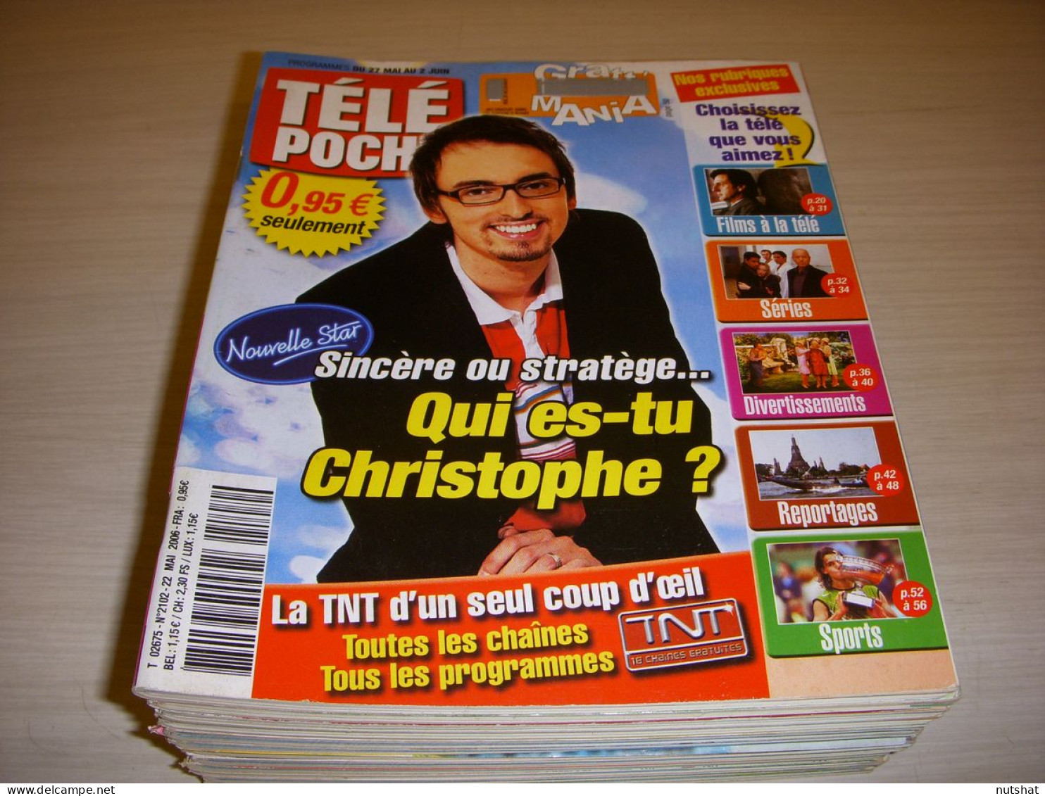 TELE POCHE 2102 22.05.2006 Christophe WILLEM FOGIEL DAniel RUSSO PAKITO X-MEN - Televisie