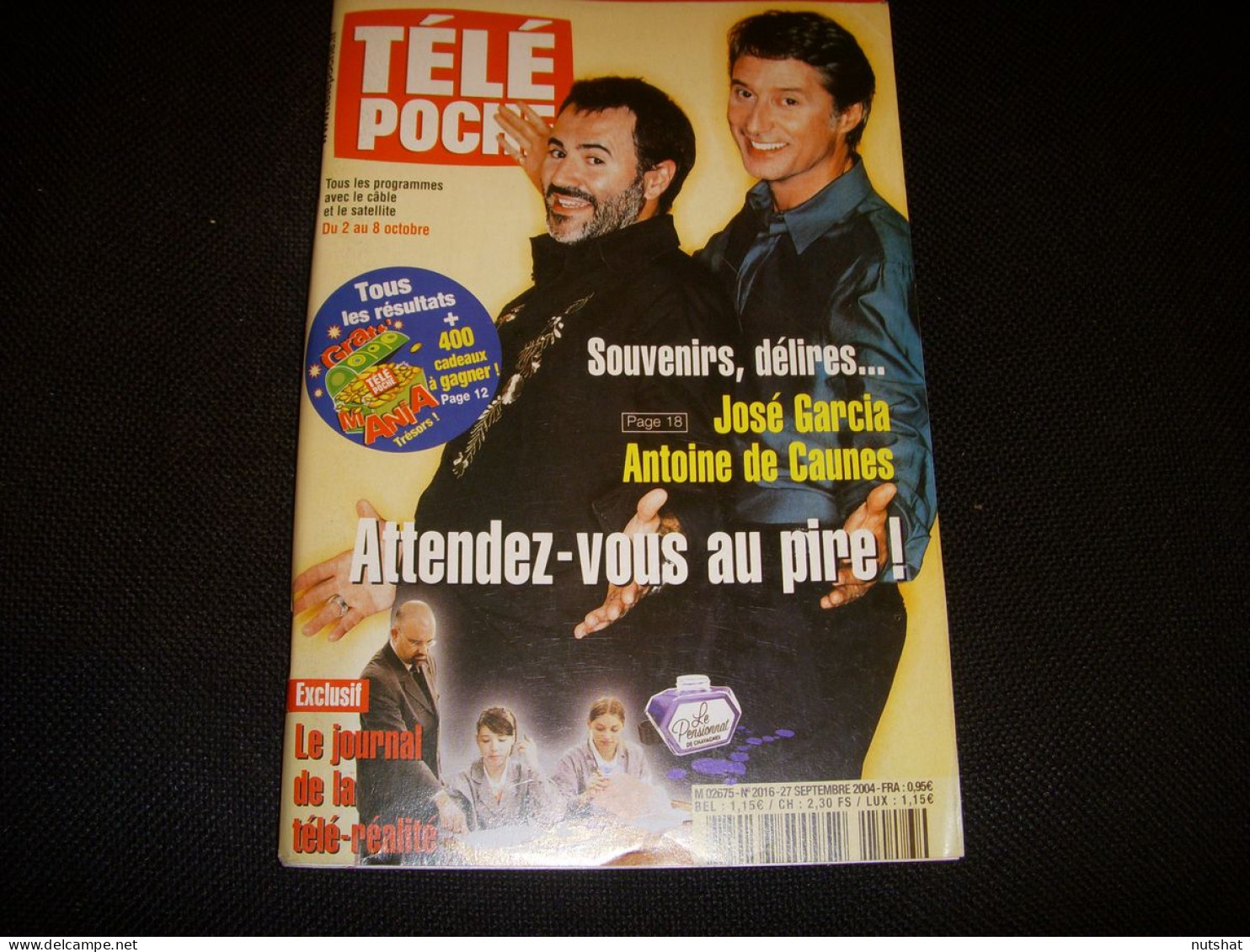 TELE POCHE 2016 27.09.2004 De CAUNES DA VINCI CODE LENORMAN LORIE ASTERIX DARLAN - Télévision