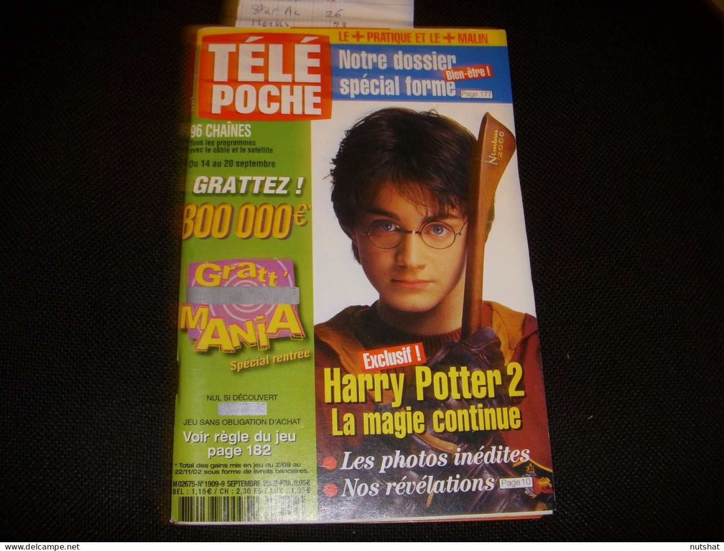 TELE POCHE 1909 09.09.2002 H POTTER STAR AC HANKS DELPY LAURA ANTONELLI NOLWENN - Télévision