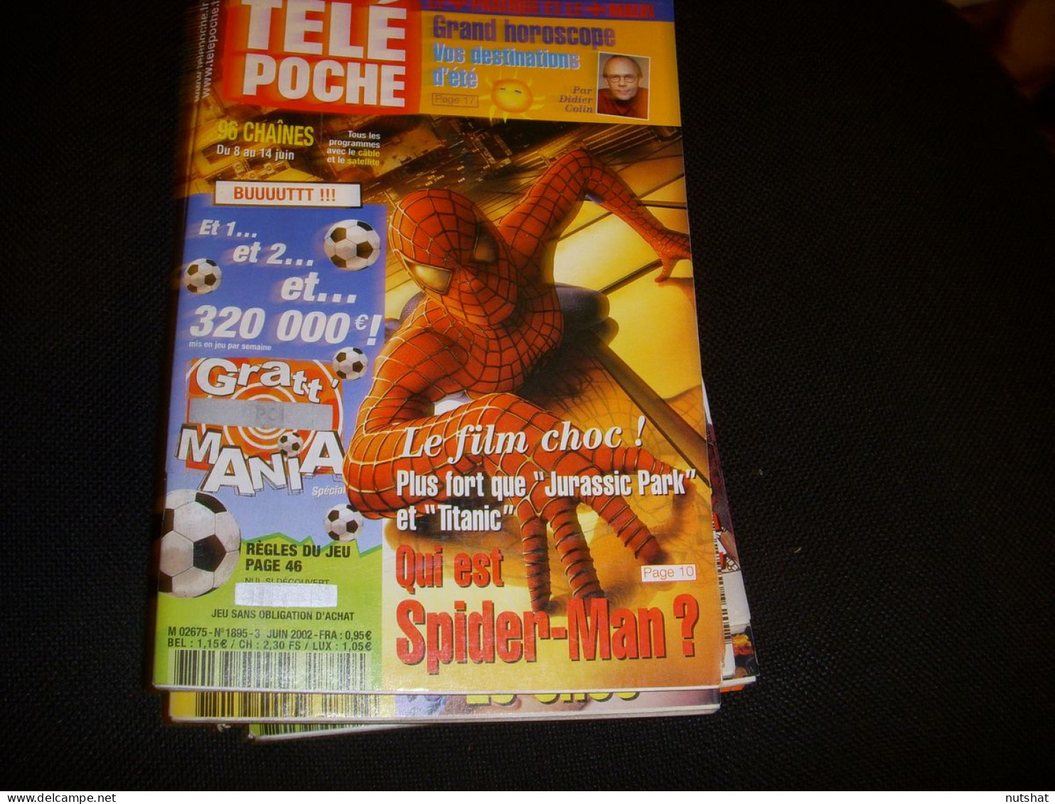 TELE POCHE 1895 03.06.2002 SPIDERMAN ZIDANE GOLDBERG FLAMENT BOREANAZ RIEU - Televisione