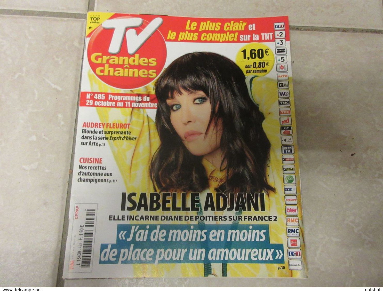 TV GRANDES CHAINES 485 29.10.2022 Isabelle ADJANI Audrey FLEUROT HERGE TINTIN - Fernsehen