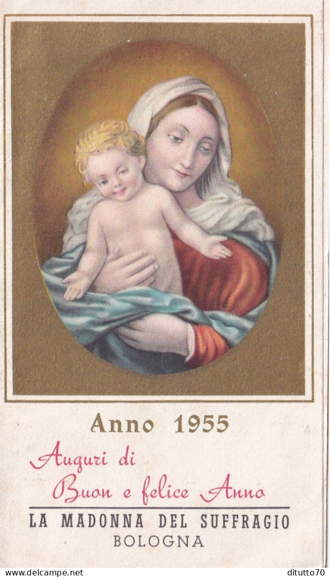 Calendarietto - La Madonna Del Suffragio- Bologna - Anno 1955 - Formato Piccolo : 1941-60