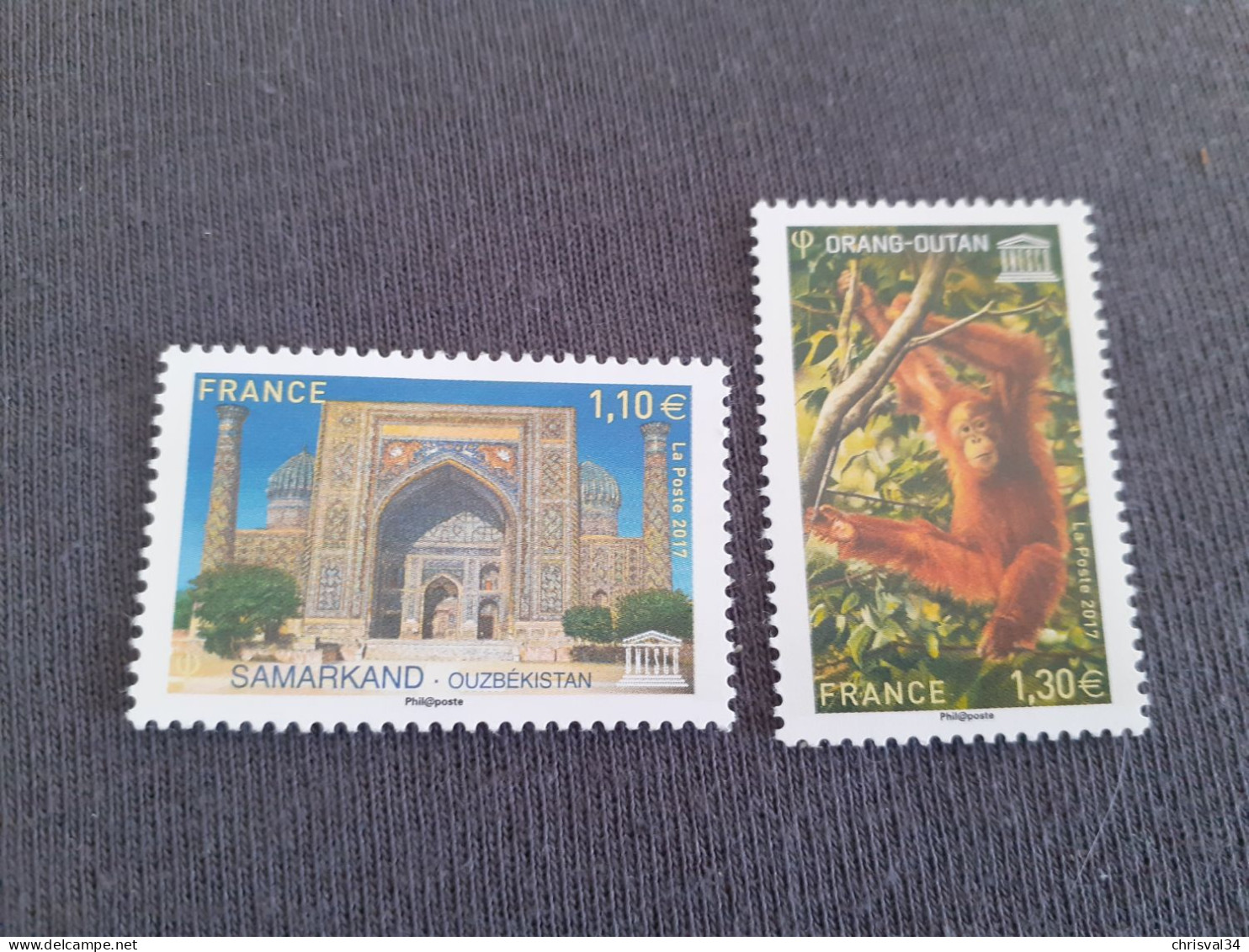 TIMBRES  DE  SERVICE  ANNEE  2017  N  169 / 170  COTE  10,50  EUROS  NEUFS  SANS  CHARNIERES - Mint/Hinged