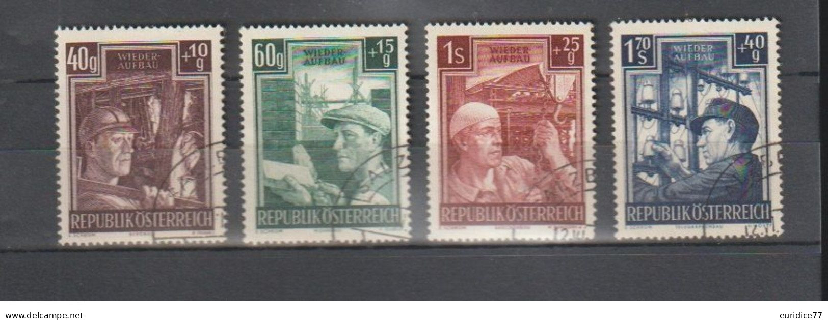 Austria 1951 - Yvert 794/97 Obliterée (o) Côte 90€ - Neufs