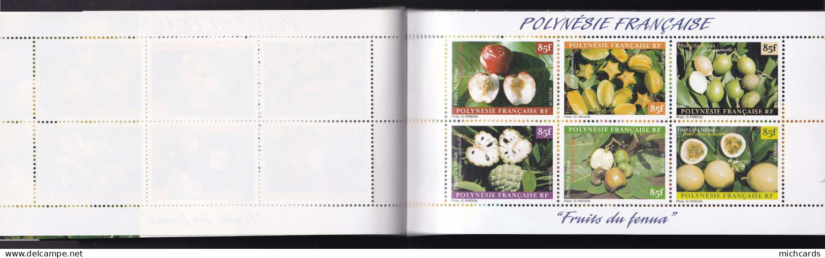 191 POLYNESIE 1999 - Y&T C 590-2 - Carnet Prestige Réimpression 2007 Tirage 3000 - Fruit - Neuf ** (MNH) Sans Charniere - Ongebruikt