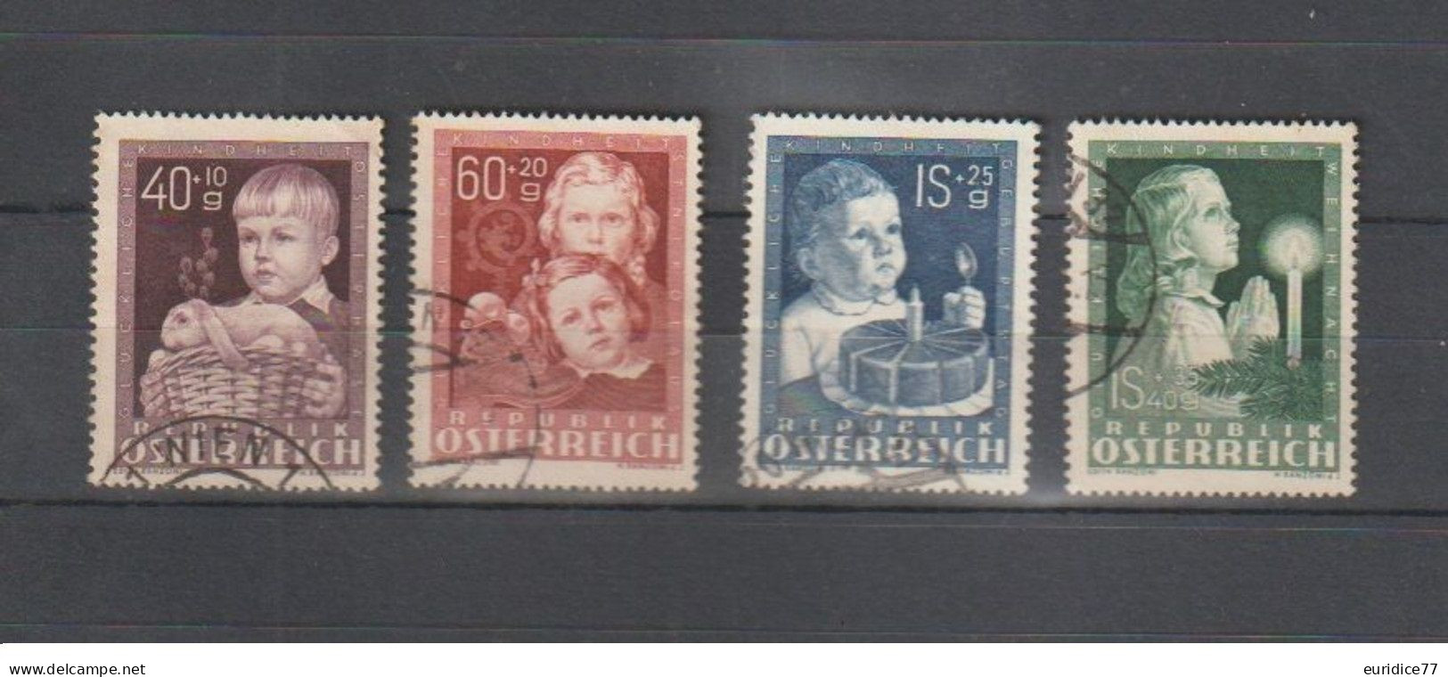 Austria 1949 - Yvert 765/68 Obliterée (o) Côte 100€ - Unused Stamps