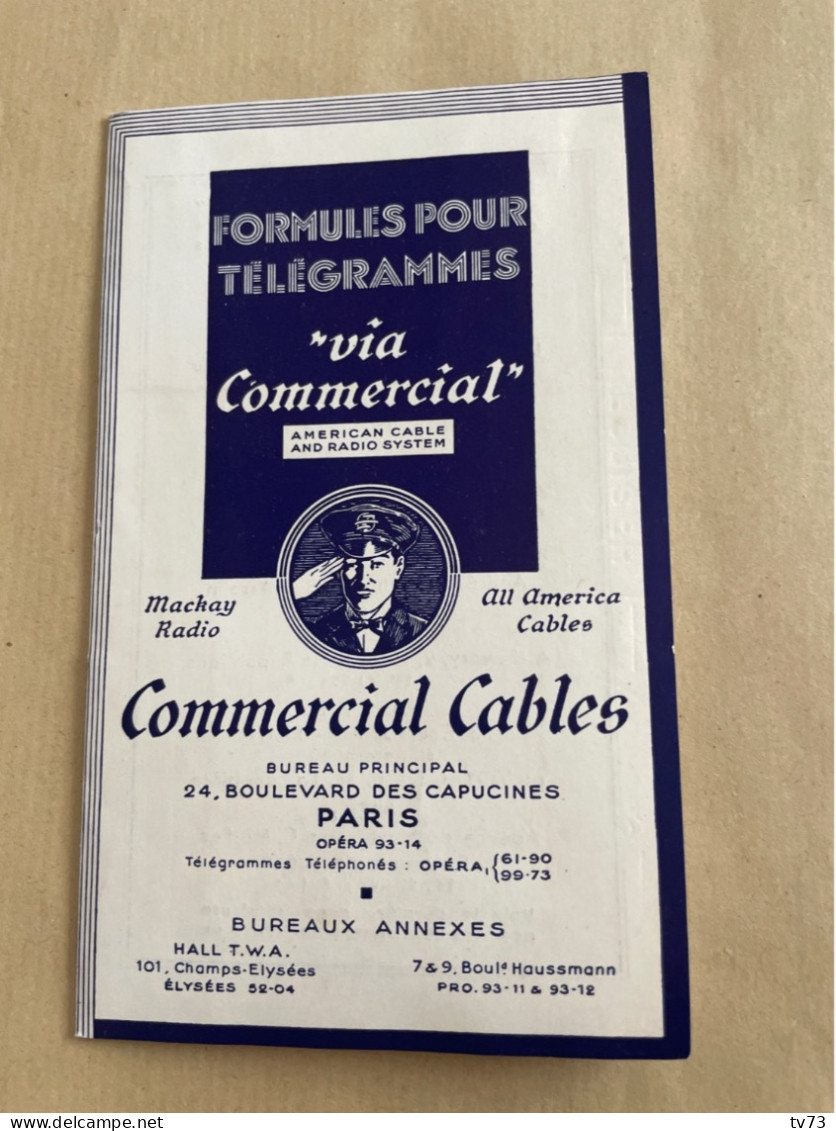 EB61 - Formules Pour Télégrammes Via Commervial - Commercial Cables - Cablogramme - Australien