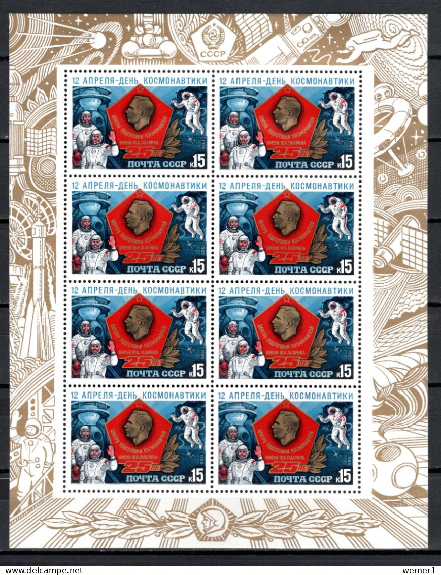 USSR Russia 1985 Space, Cosmonautic Day, Yuri Gagarin Sheetlet MNH -scarce- - Russia & URSS