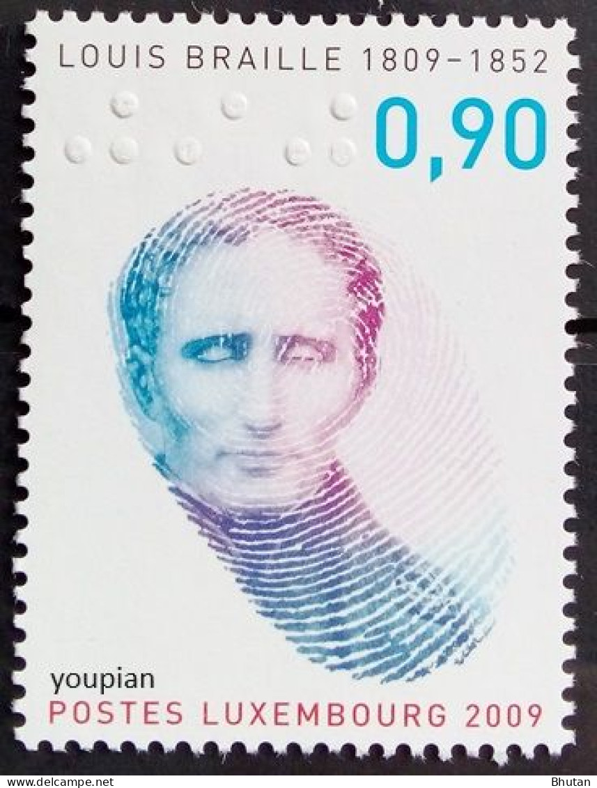 Luxembourg 2009, 200th Birthday Of Louis Braille, MNH Unusual Single Stamp - Nuovi