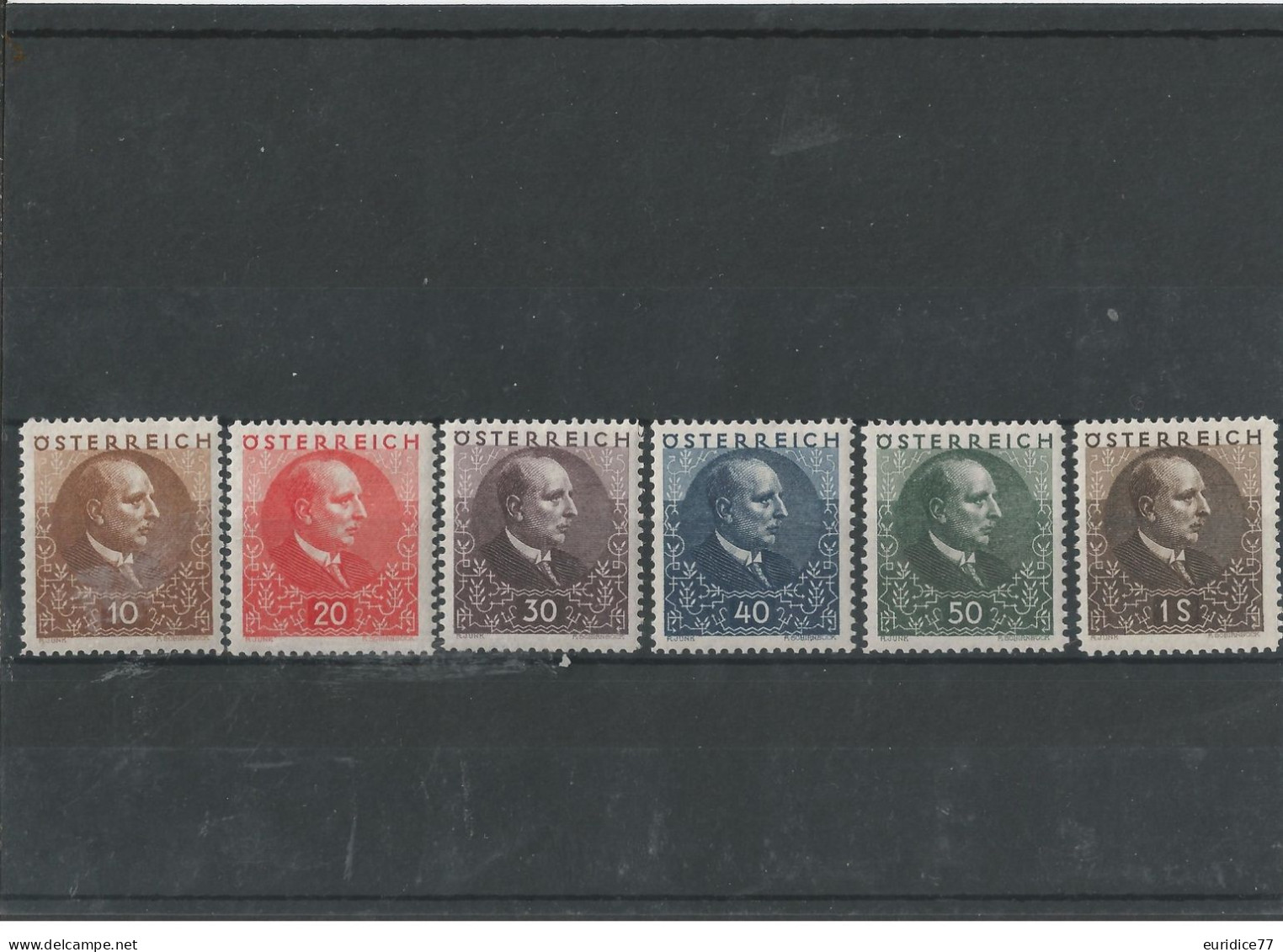 Austria 1930 - Yvert 393/98 MH * Côte 165€ - Unused Stamps