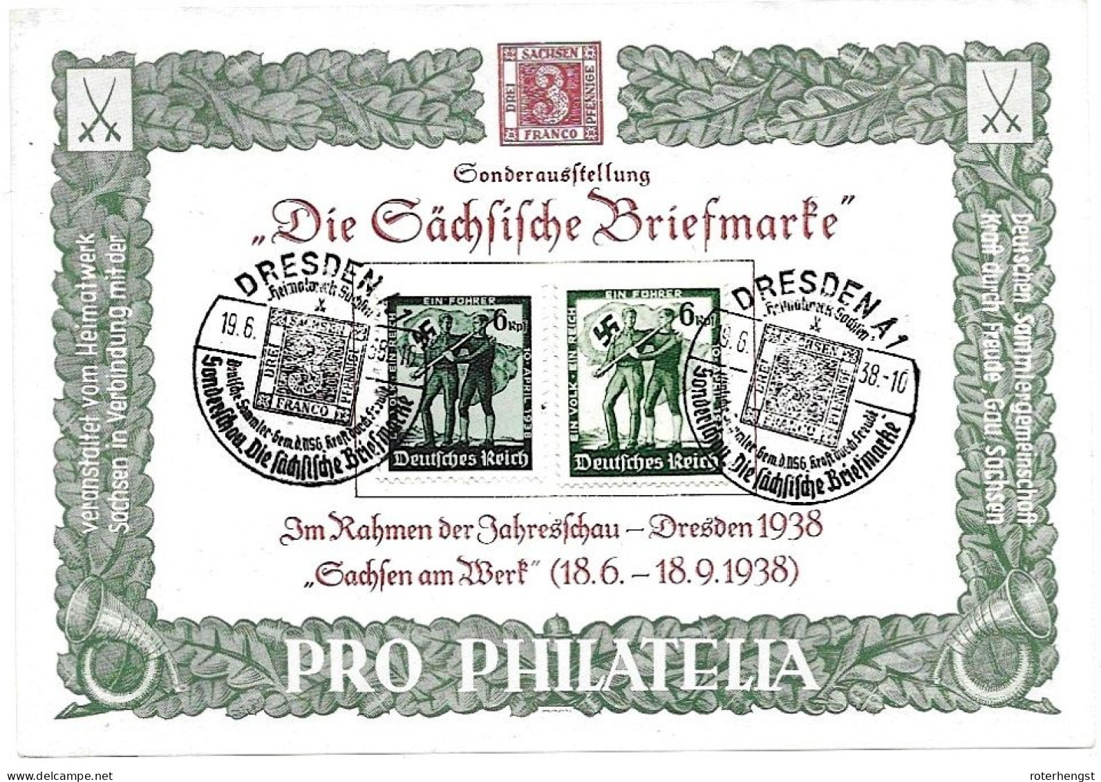 Reich 1938 Stamp Exhibition Cancel - Briefe U. Dokumente
