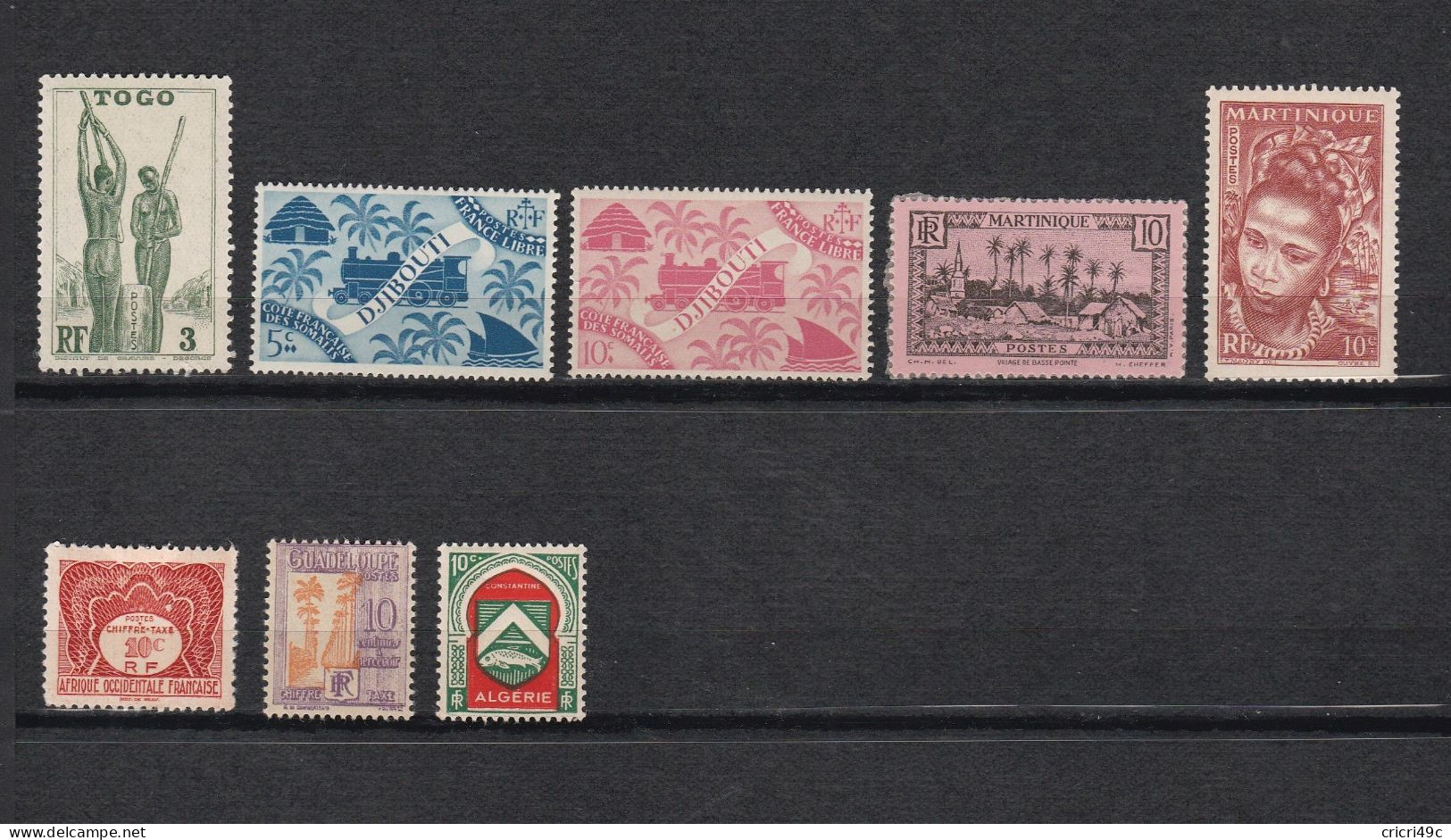 Colonies Françaises 1 Lot De 40 Timbres Neufs** Sans Charnières De Différents Pays (voir Les 2 Scans) - Collections (without Album)