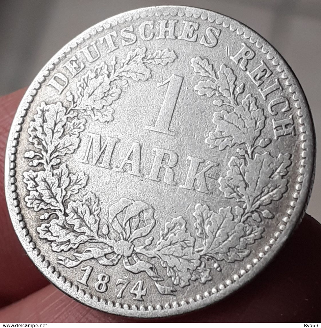 Monnaie 1 Mark 1874 D Wilhelm I Allemagne - 1 Mark