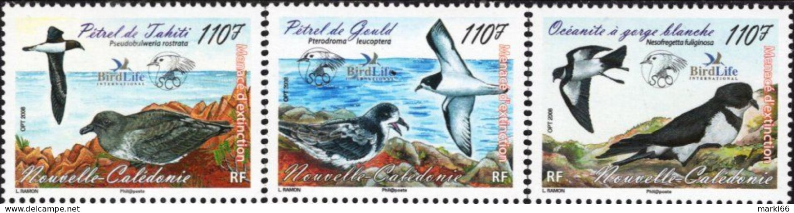 New Caledonia - 2008 - BirdLife International - Ocean Birds - Mint Stamp Set - Nuovi