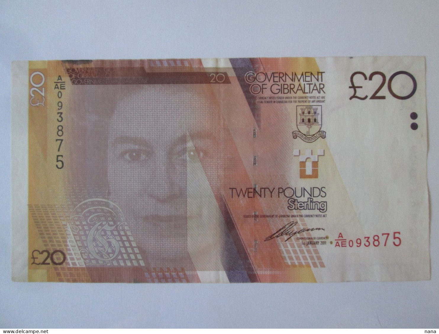 Gibraltar 20 Pounds 2011 Banknote Good Conditions See Pictures - Gibraltar