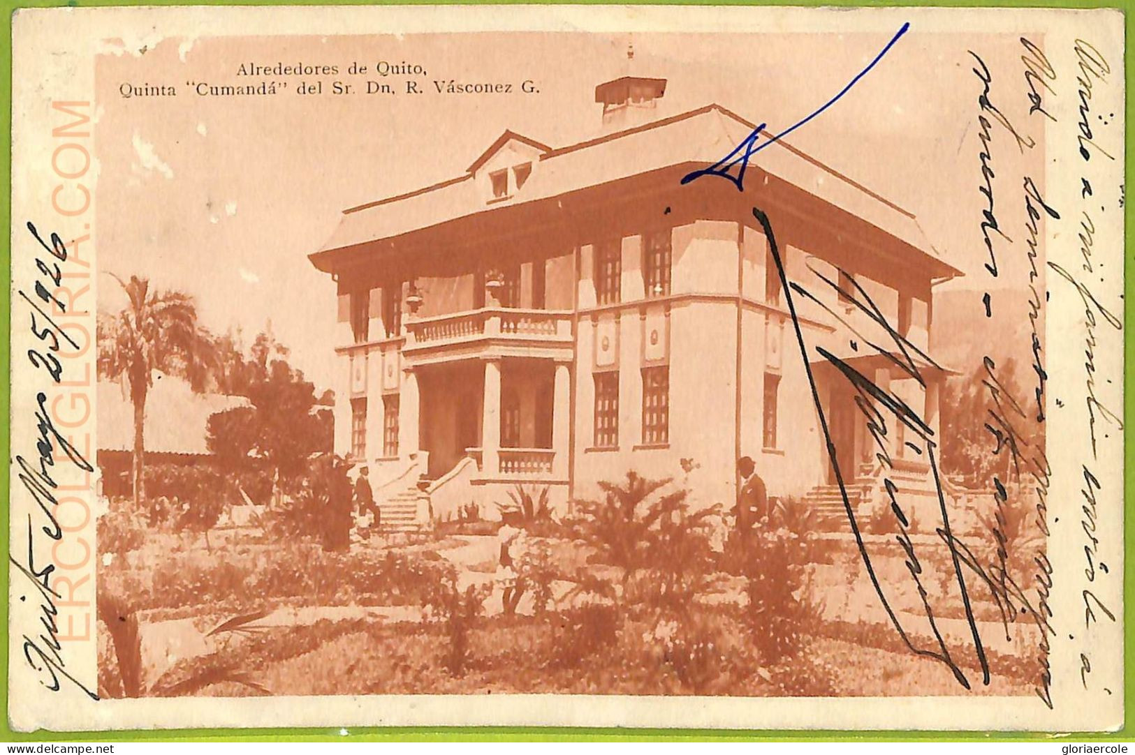 Af2422 - ECUADOR - Vintage Postcard -  Quito - 1926 - Equateur