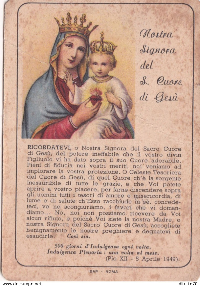 Calendarietto - Nostra Signora Del S.cuore Di Gesù - Anno 1955 - Small : 1941-60