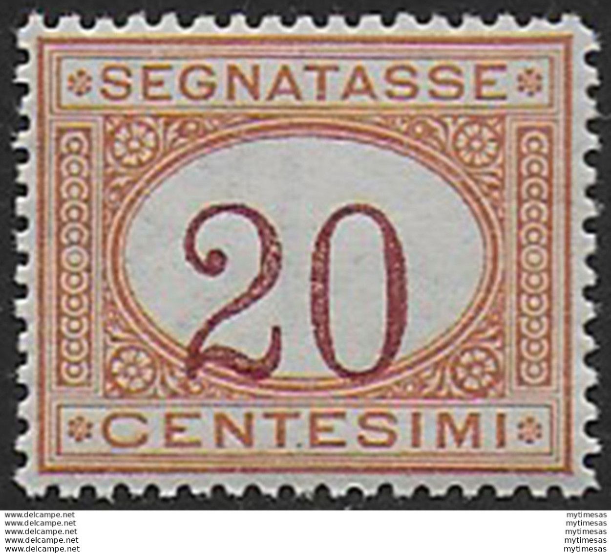 1894 Italia Segnatasse 20c. Bc MNH Sassone N. 22 - Otros & Sin Clasificación