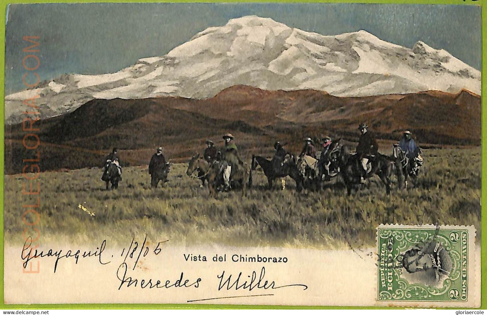 Af2426 - ECUADOR - Vintage Postcard -  Chimborazo - 1906 - Ecuador