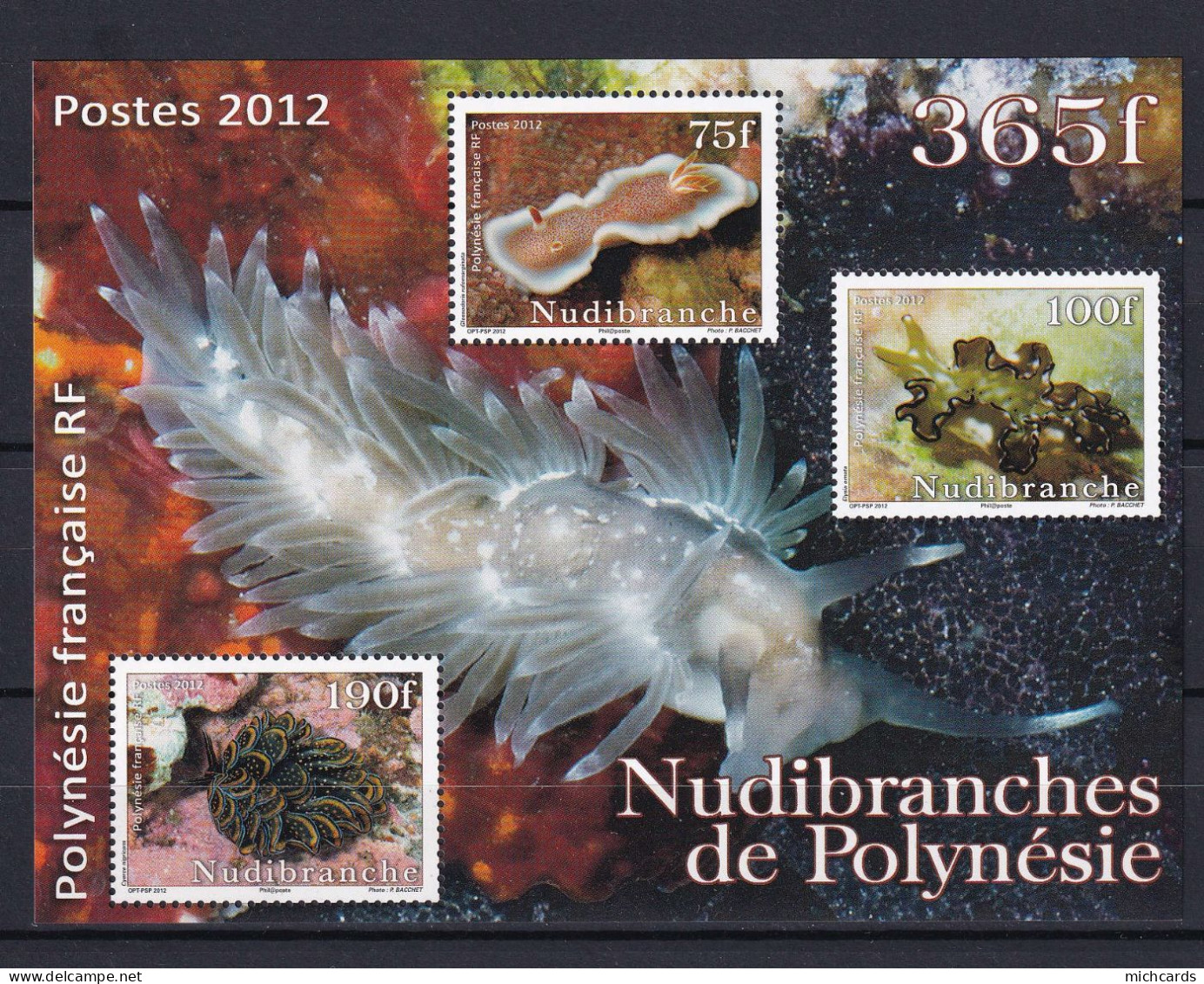 191 POLYNESIE 2012 - Y&T BF 38 - Faune Marine Nudibranche - Neuf ** (MNH) Sans Charniere - Unused Stamps