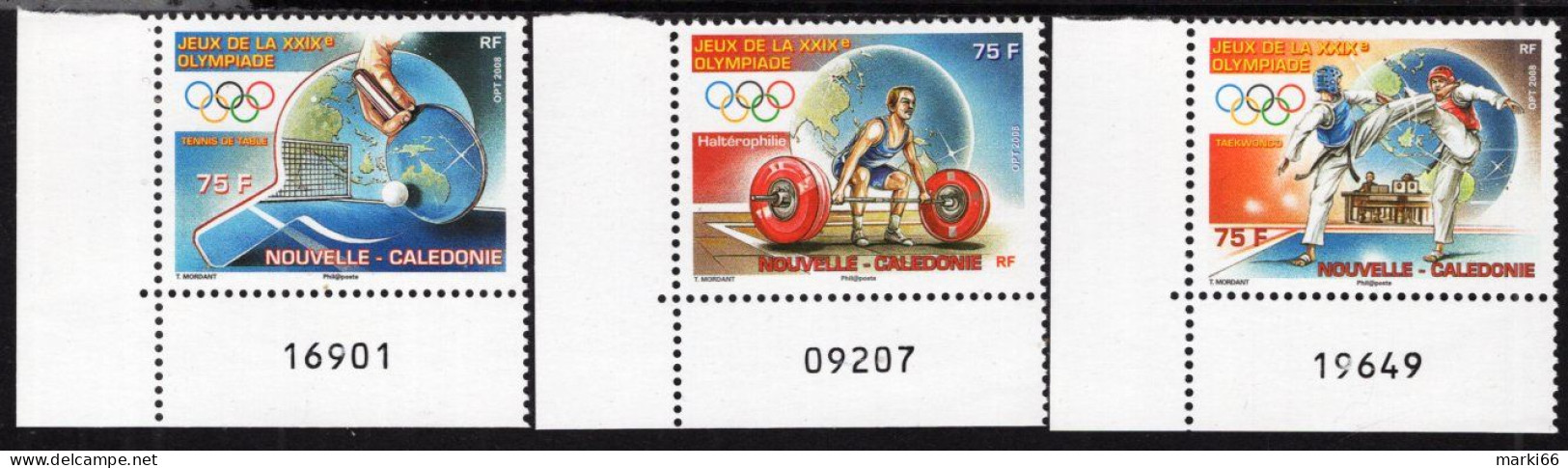 New Caledonia - 2008 - XXIX Summer Olympic Games In Beijing - Mint Stamp Set - Neufs