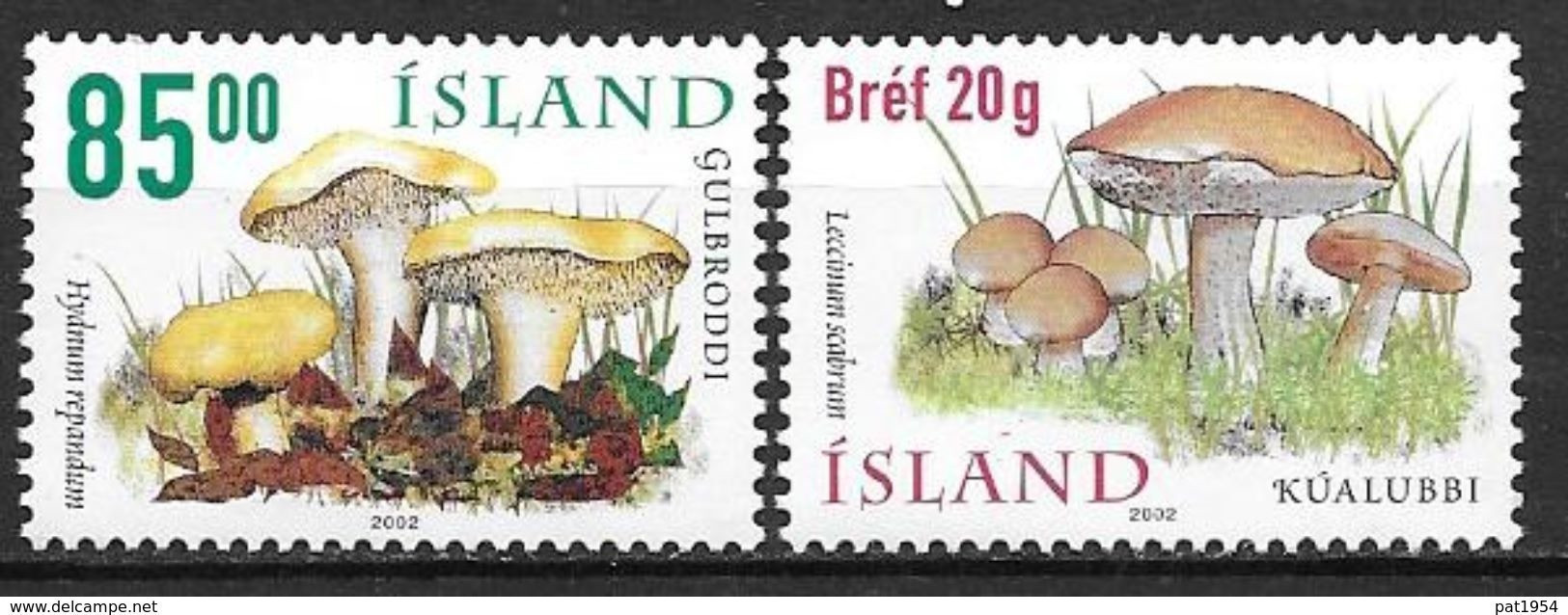 Islande 2002 N°928/929 Neufs** Champignons - Unused Stamps