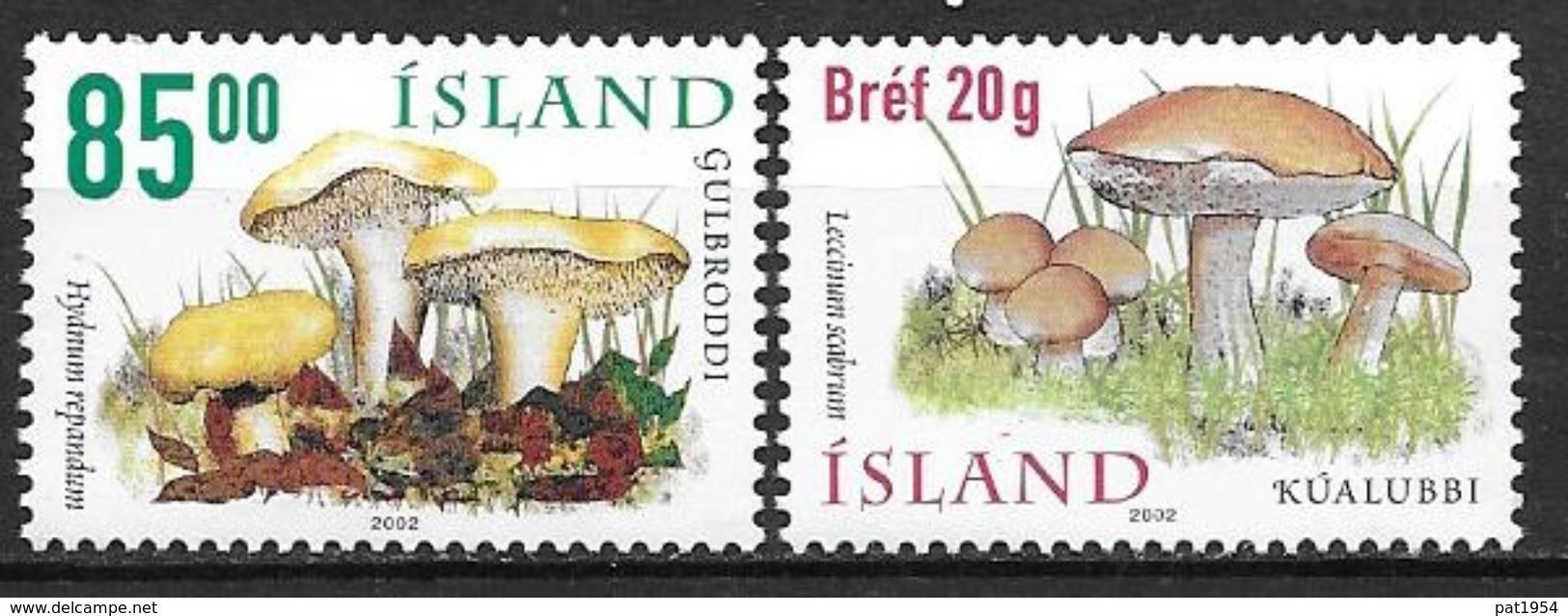 Islande 2002 N°928/929 Neufs** Champignons - Neufs