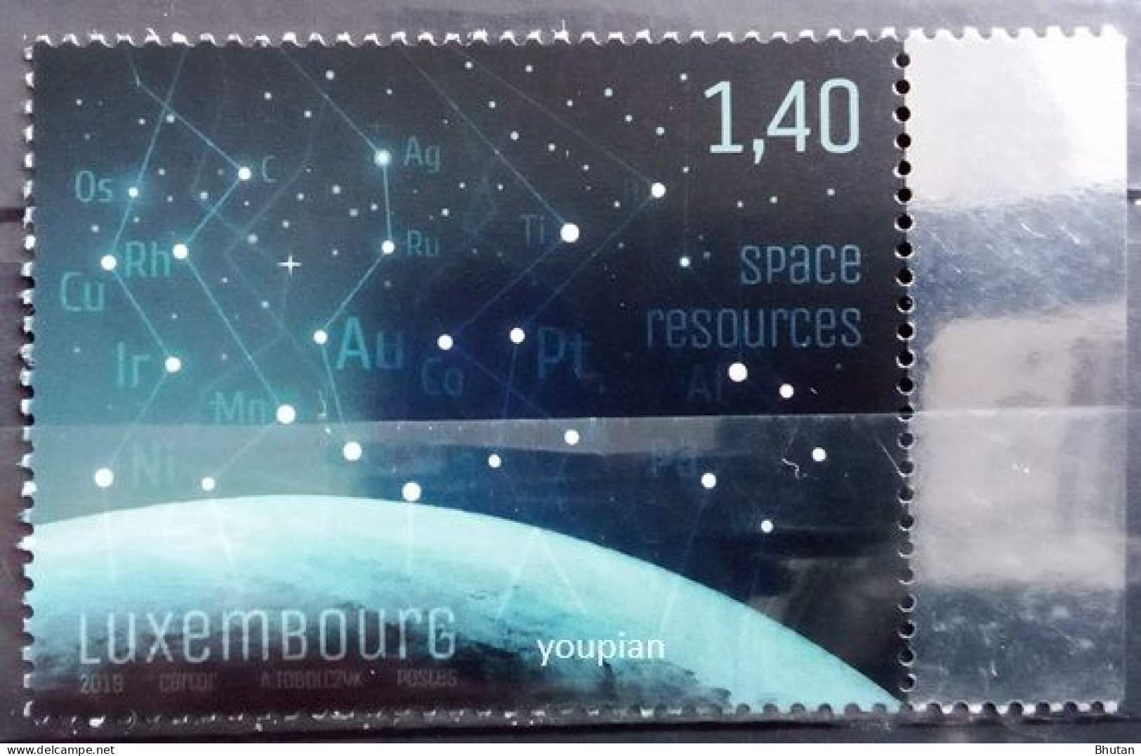 Luxembourg 2019, Space, MNH Unusual Single Stamp - Nuovi