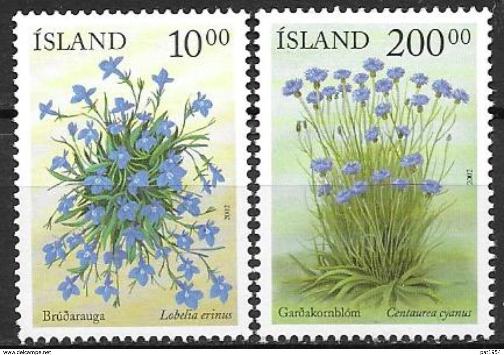 Islande 2002 N°945/946 Neufs** Fleurs D'été - Unused Stamps