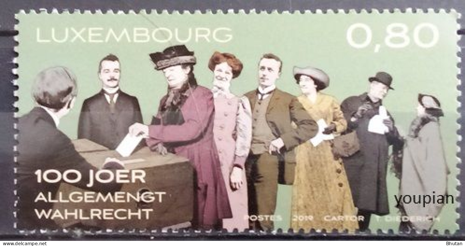 Luxembourg 2019, Women Voting, MNH Single Stamp - Nuevos