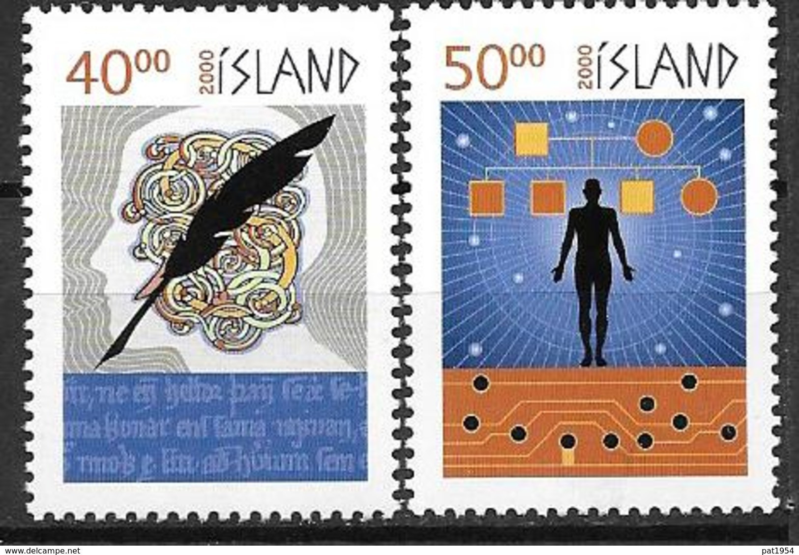 Islande 2000 N°886/887 Neufs** Millénaire - Unused Stamps