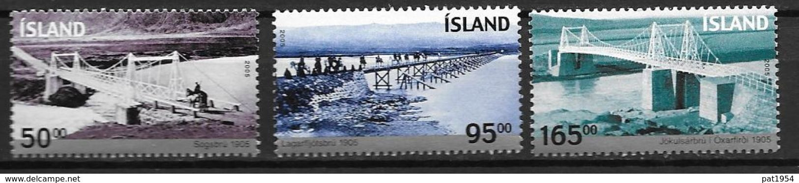 Islande 2005 N°1027/1029 Neufs** Ponts - Unused Stamps