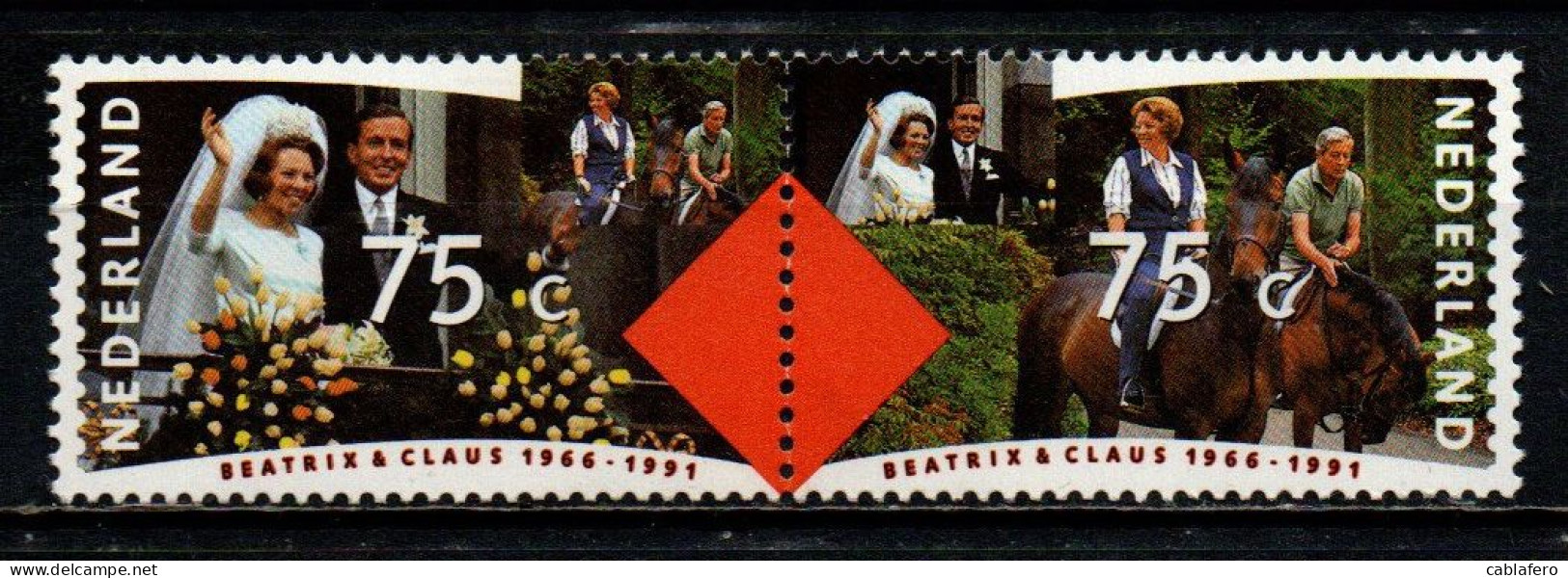 OLANDA - 1991 - NOZZE D'ARGENTO DEI REGNANTI - MNH - Nuevos