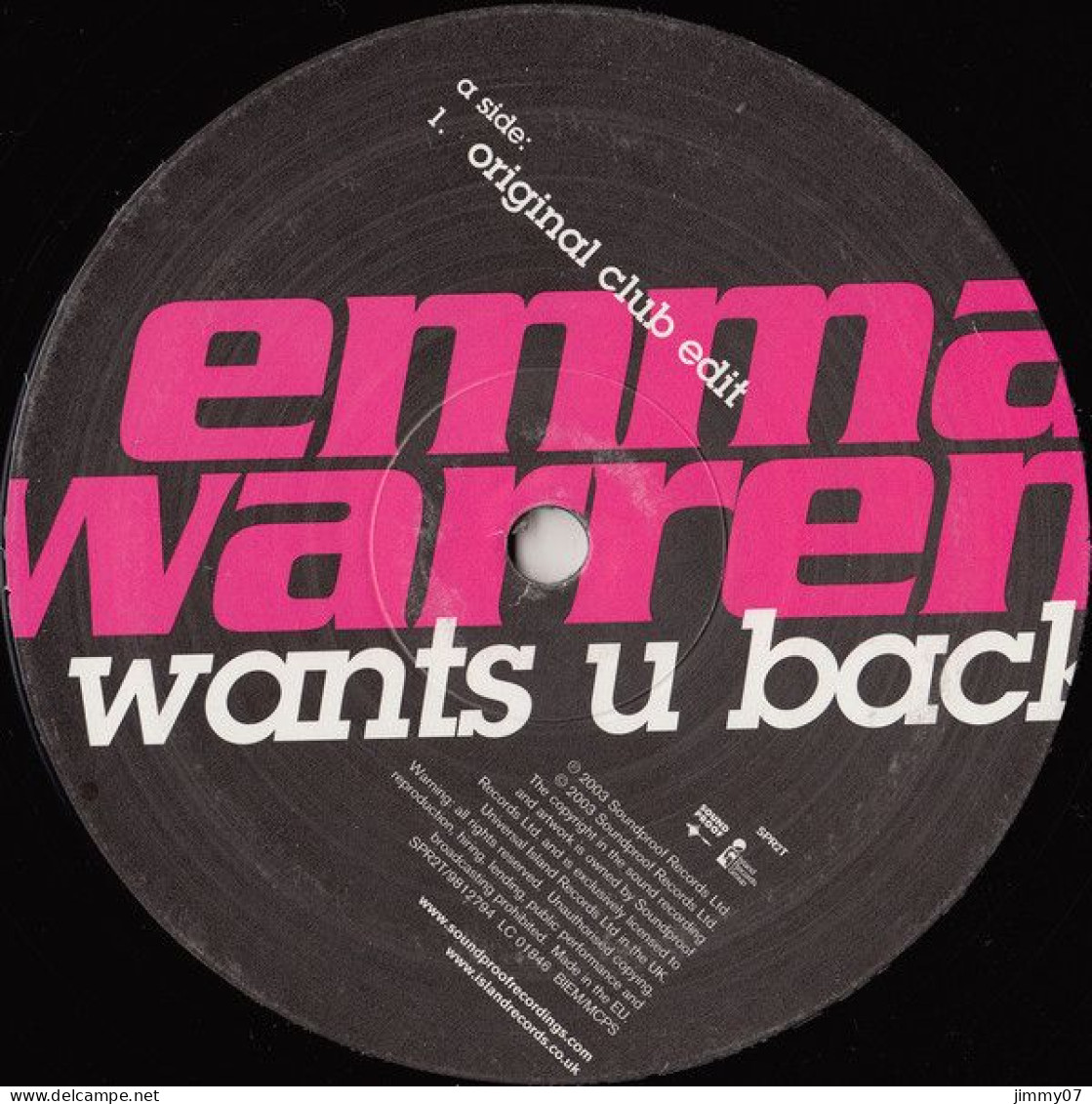 Emma Warren - Wants U Back (12") - 45 Rpm - Maxi-Singles